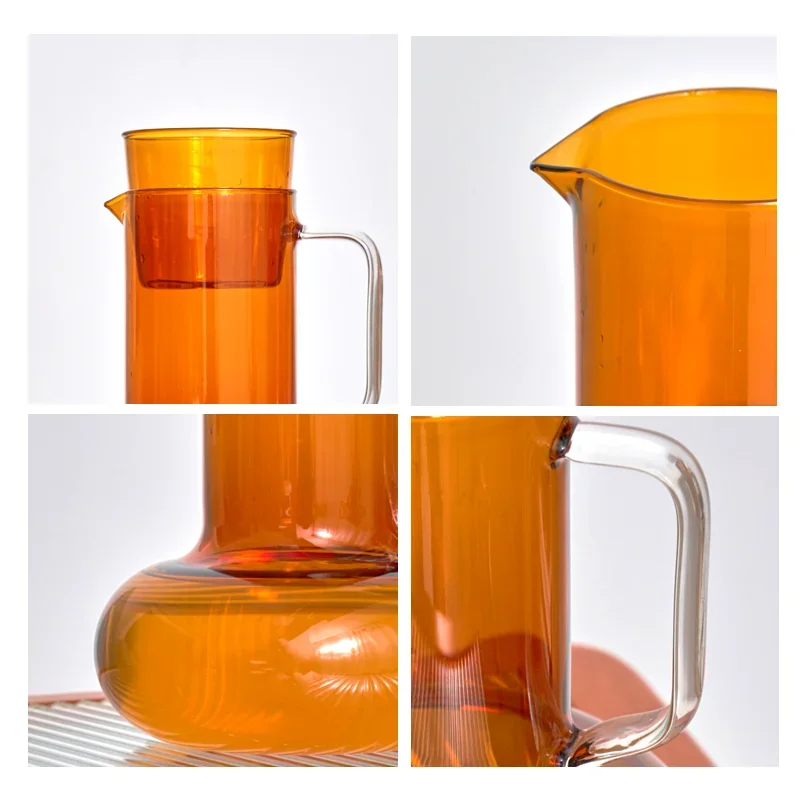 54oz Water Pitcher Glass Pitcher Tea Kettle Large Pitcher GlassTeapot Carafe Cold Juice Iced Drinking Jug for Boiling Water