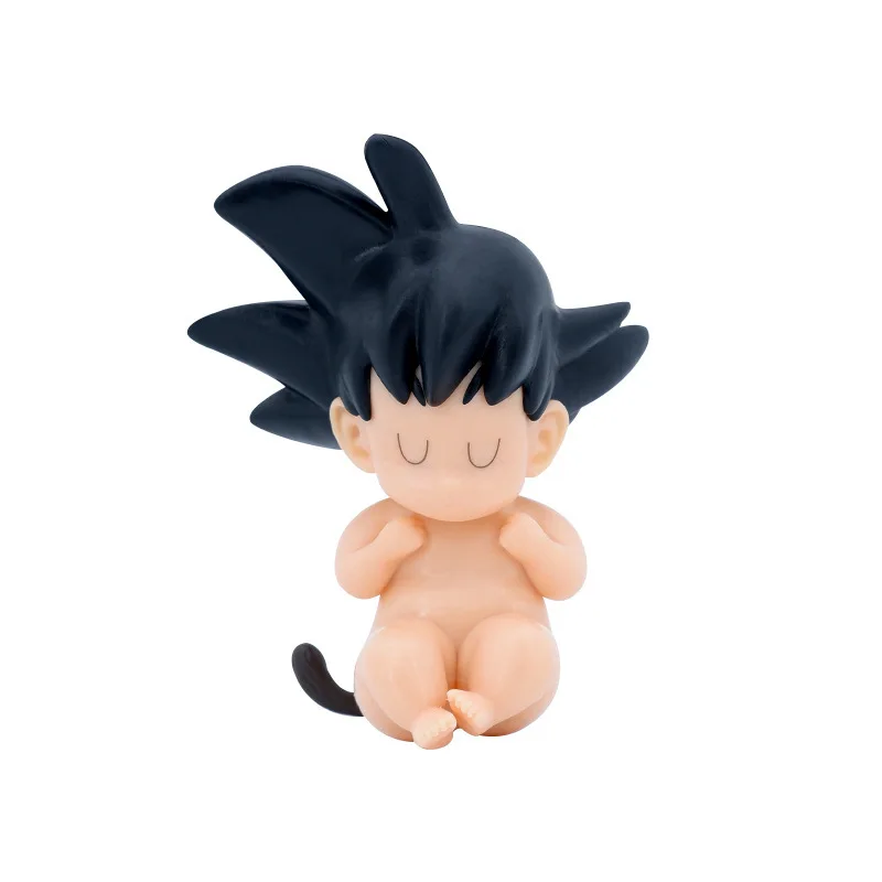 9-10cm Anime Dragon Ball Z Baby Son Goku Take a Shower Doll Action Figure PVC Model Collection Car Decoration Kids Gifts