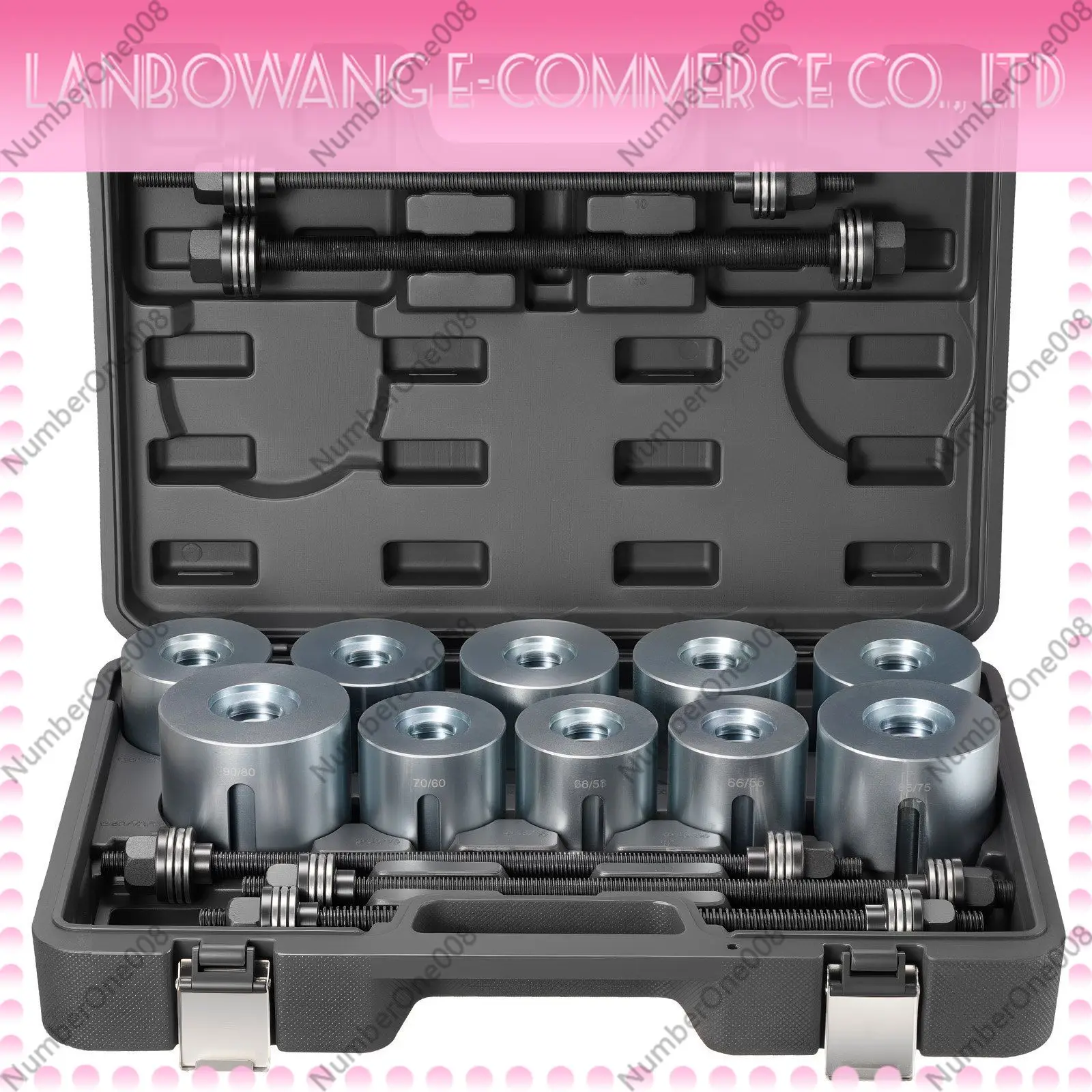 27PCS Auto Repair Tool Kit Pull Press Sleeve Steel Bushing Removal Insertion Tool Set for Car Truck