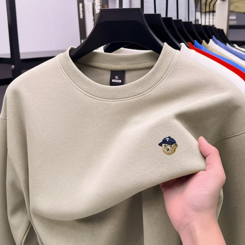 Hochwertiger neuer Trend: Herren-Sweatshirt mit Rundhalsausschnitt, leichte Luxusmarke, Herbst/Winter, weich, bequem, modisch, exquisite Stickerei, Pullover – Detail 10