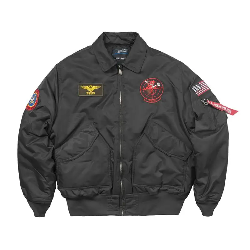 TOP GUN CWU-45P Patch Embroidery Padding Military Style Branded Bomber Jacket Pilot Motorcycle Quick Dry Flight Winter Coat