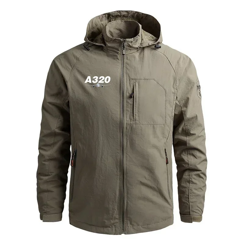 

Casual Outerwear A320 Hooded Flight Aviation Pilots Windbreakers Lightweight Men Jackets Coats
