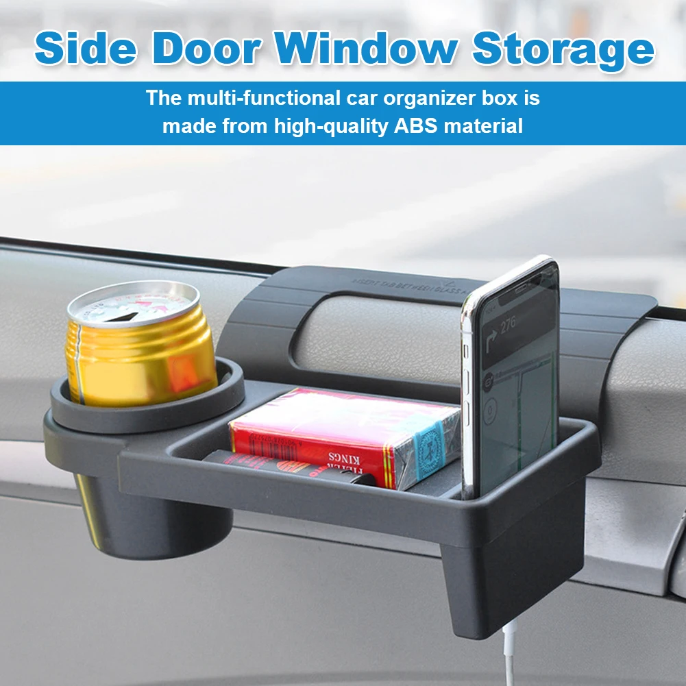 

Hanging Storage Rack with Cup Drink Holder Side Door Window Storage Pocket Car Side Door Storage Box Auto Interior Accessories