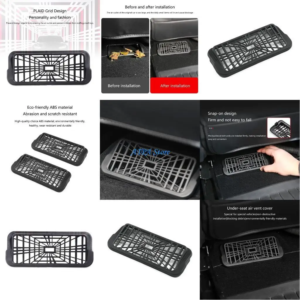 

U13C Backseat Air VentCover, Car Vent Cover for 2024 Under Floor Air Flows VentCover