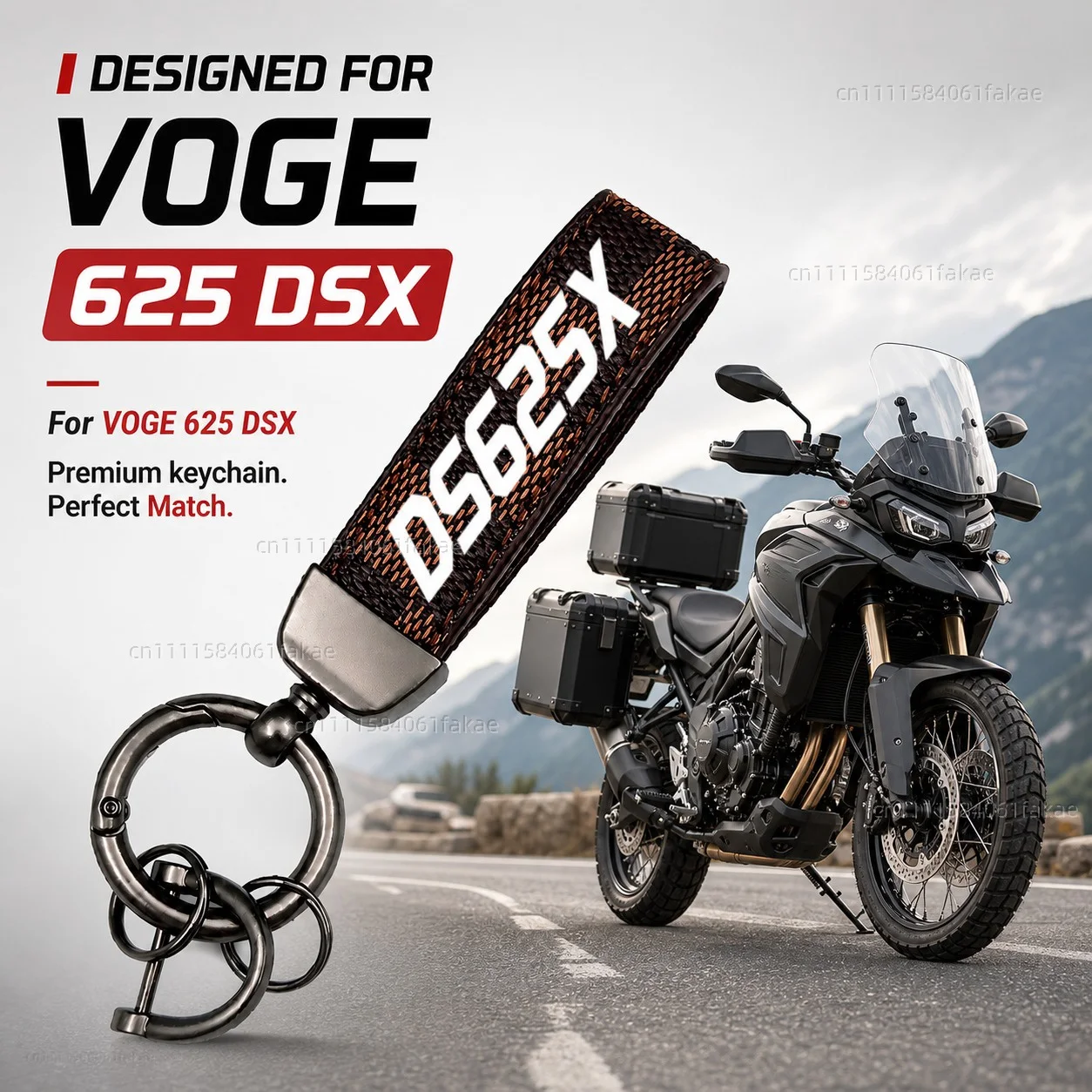 For VOGE 625 DSX DSX625 DS 625X Motorcycle Keychain Leather Key Ring Custom Logo Gift for Rider Men Women Accessories