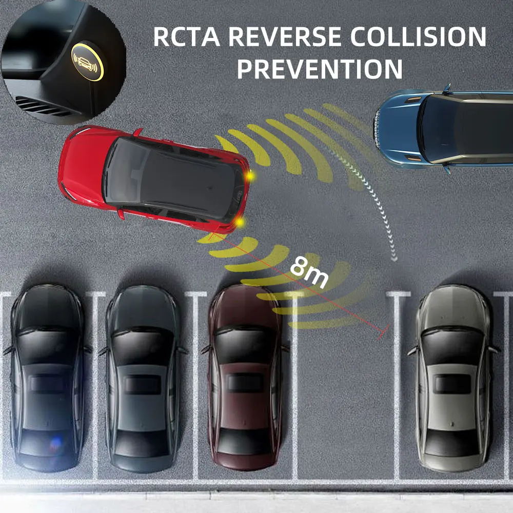 MSUniversal مرآة مفك براغي كهربائي الشحن الدولي BSM مع مراقبة النقطة العمياء 77Ghz BSD مستشعر مزدوج
