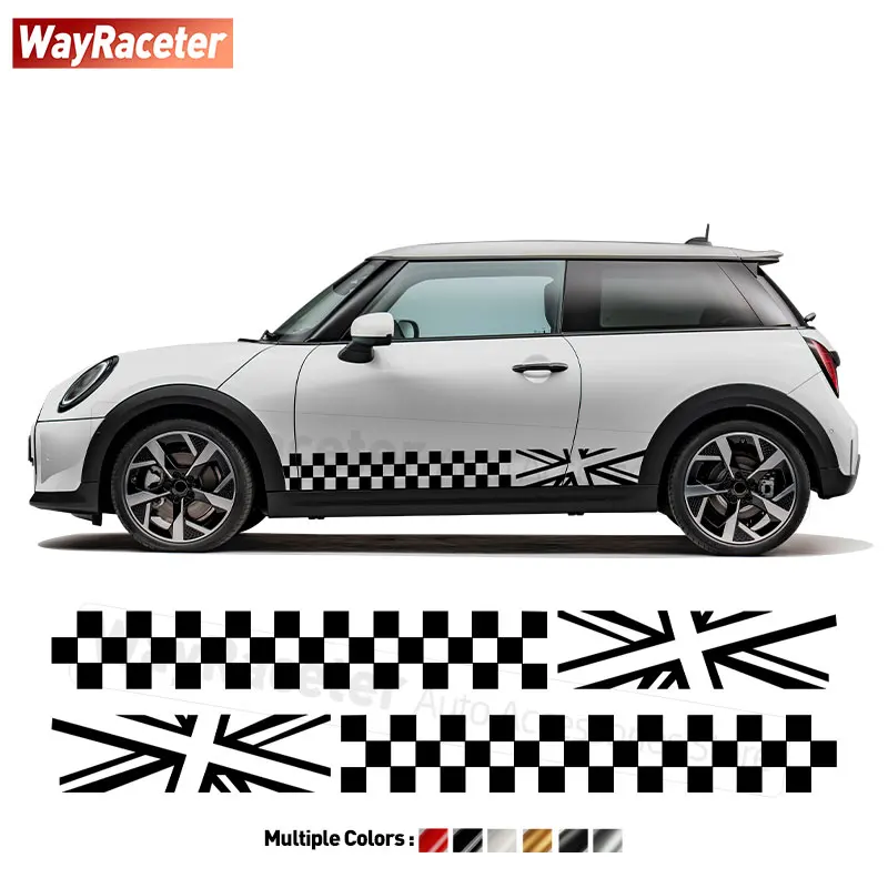 

Union Jack Graphics Vinyl Decal Door Side Racing Stripes Sticker For MINI Cooper 2024 J01 SE F66 F65 F67 2025 JCW Accessories