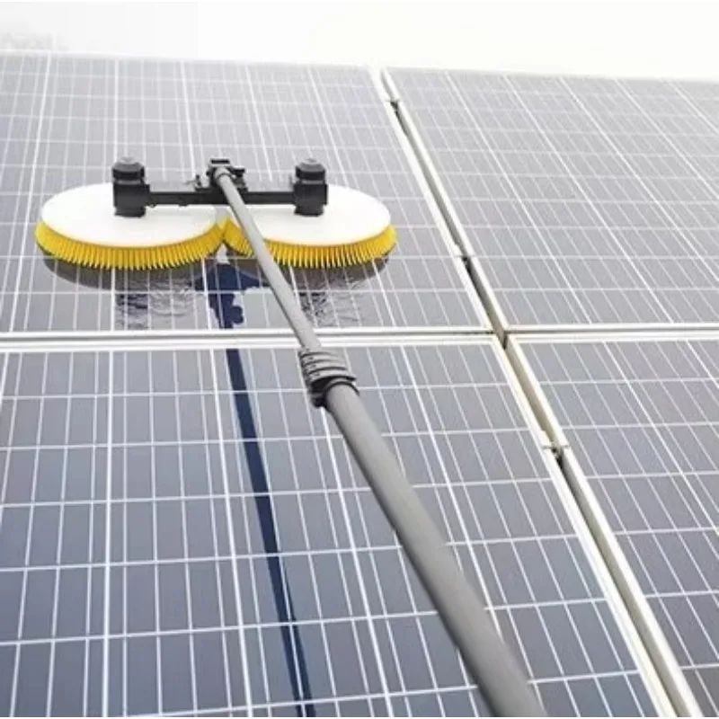 Handheld Telescopic Pole Solar Panel Cleaning Brush Photovoltaic Solar Panel Cleaning Machine with Washing Equipment Tool