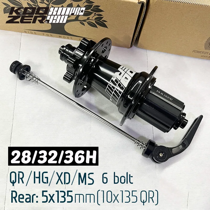 

Koozer XM490pro 32 hole mtb hub k7 noisy cube 28 36-hole mtb hubs HG XD MS for Shimano Sram Quick Release 10x135mm MTB rear hub