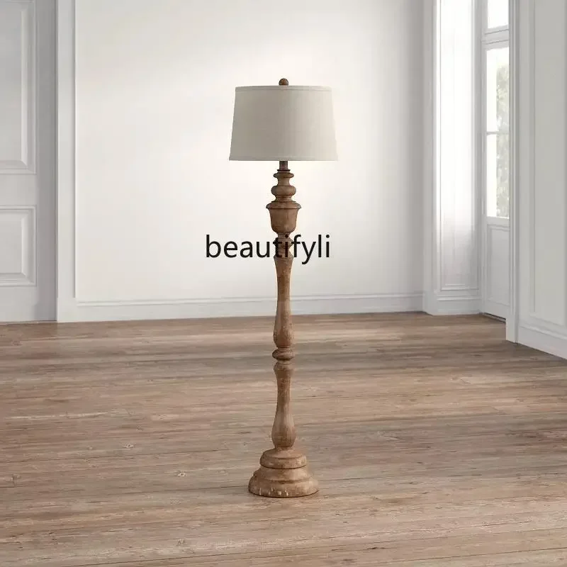 NQ52 Great discounts French solid wood floor lamp atmospheric living room bedroom bedside lamp American retro, hall decorative l