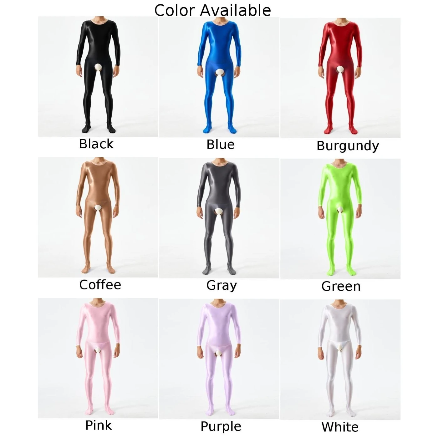 Sexy Oil Shiny Glossy Bodysuit Hollow Out Open Crotch Jumpsuit Erotic Underwear Men Solid High Stretch Seductive Leotard