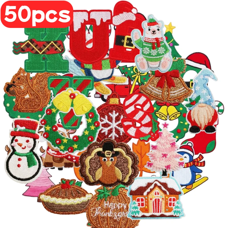 50/100 unidades de parches nav - Embroidery Xmas Stocking reseña y precio