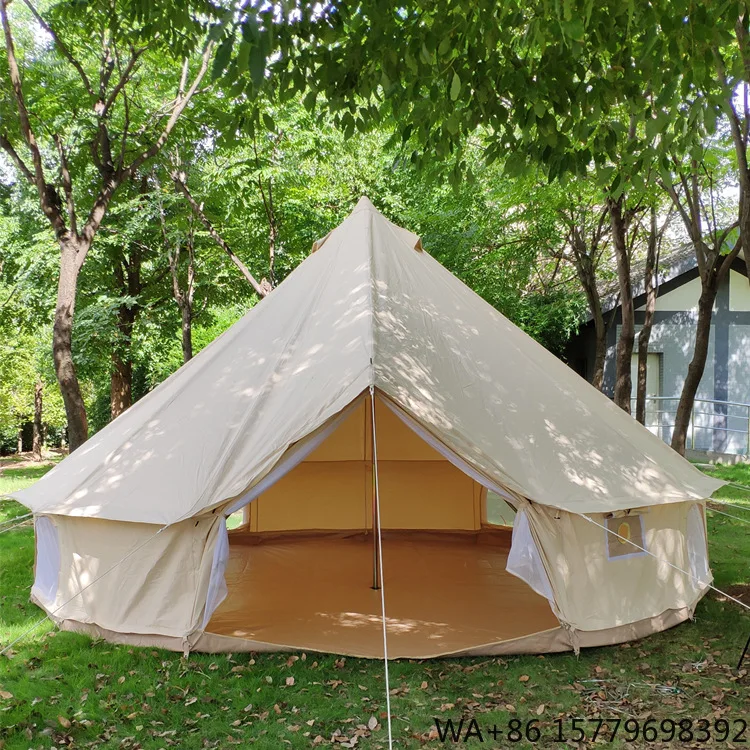 Modern Glamping Mongolian Yurt Wedding Tent Camp Four-Season 3000mm+ Waterproof Single-Layer Cotton Oxford Cloth Cold-Proof