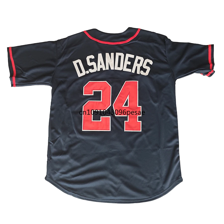 Deion Sanders Jersey American Atlanta Retro Baseball Jerseys 29 John Smoltz Jersey 47 Tom Glavine Jersey All Stitched Us M-3XL