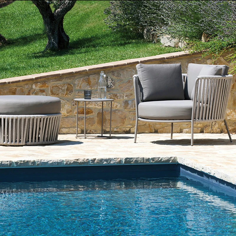 

Outdoor rattan sofa rattan chair combination leisure villa living room sun room model room outdoor courtyard terrace furniture