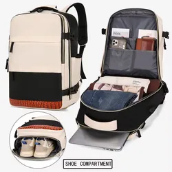 Travel Backpack Multifunctional Airline-approved Laptop Schoolbag, Outdoor Sports Daypack With Shoes Compartment