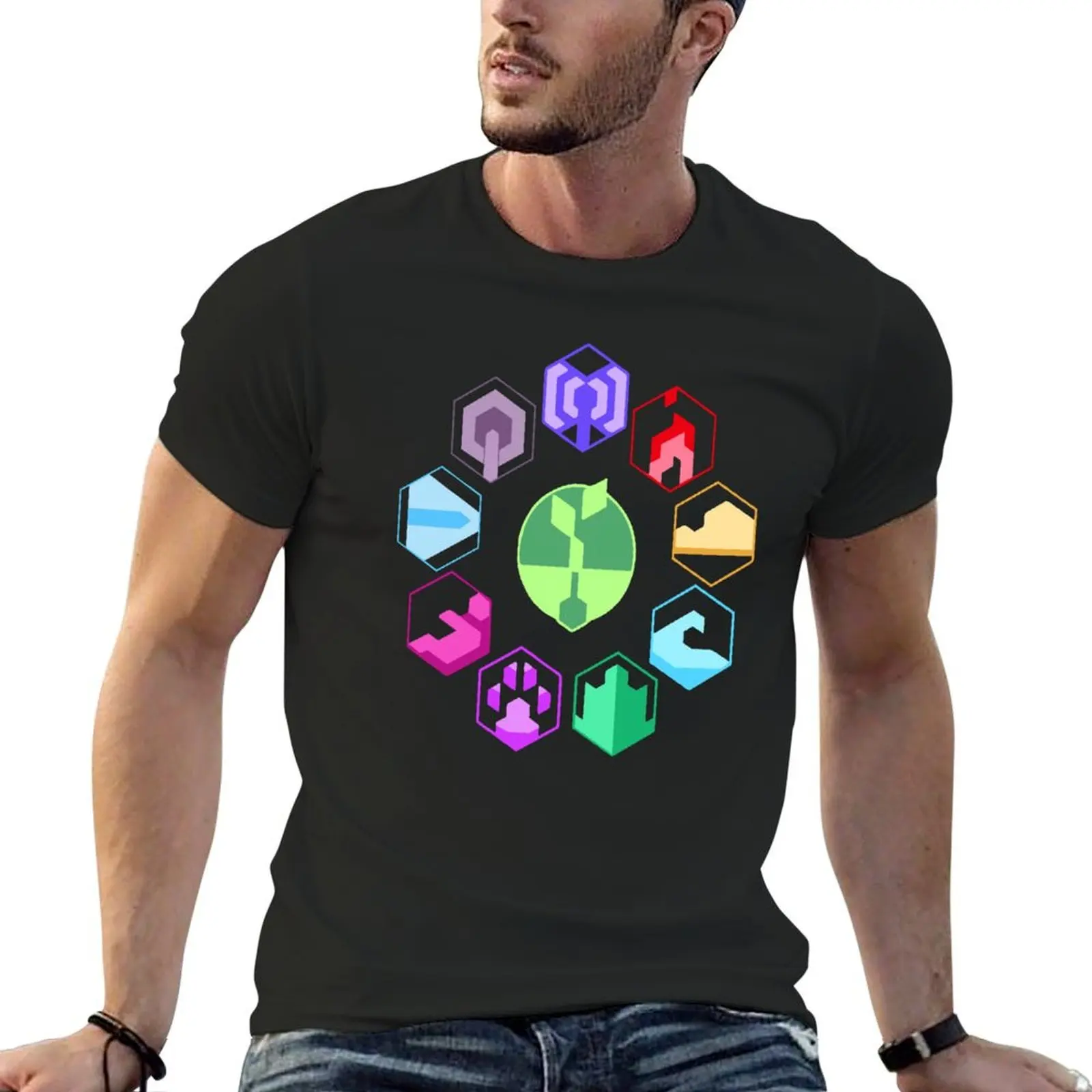 

All Symbols Art Horizon Zero Dawn Game T-Shirt man clothes kawaii clothes plus size men clothing