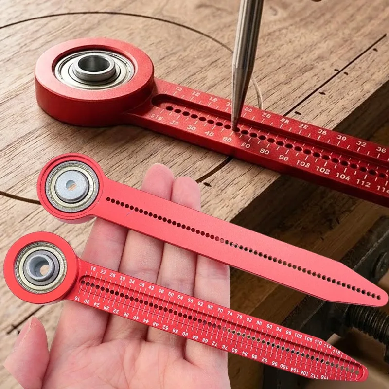 

Woodworking Scribe Gauge Carpentry Circular Drawing Compass Carpentry Hole Ruler Precision Scribe Gauge Marking Measurement Tool