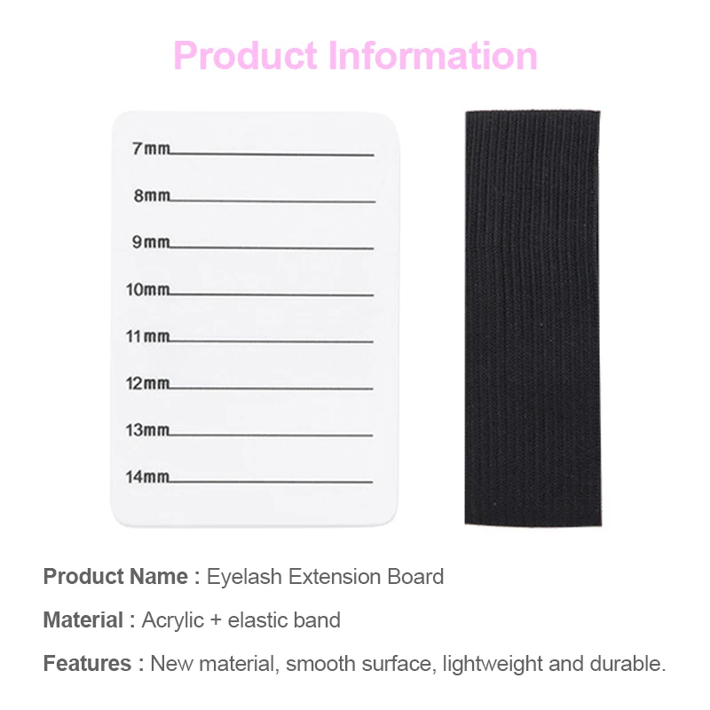 Paleta organizadora de extensiones de pestañas acrílicas, soporte para pestañas postizas, soporte adhesivo para pegamento con cinturón, herramientas de maquillaje para mujeres