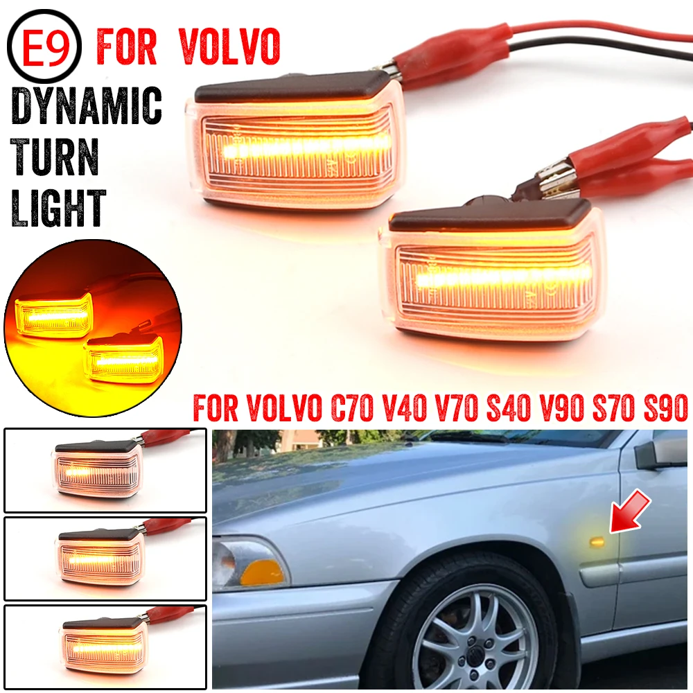 

9133609 Динамический светодиодный боковой габаритный указатель поворота для Volvo C70 V40 V70 V90 S40 S70 S90