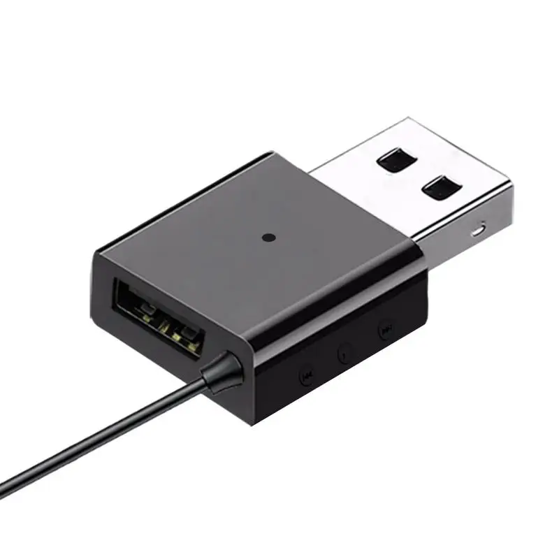 

Адаптер Aux с USB-разъемом 3,5 мм, вход Aux, беспроводной приемник, U-дисковый плеер, дизайн 2 в 1, встроенный микрофон для потоковой передачи музыки