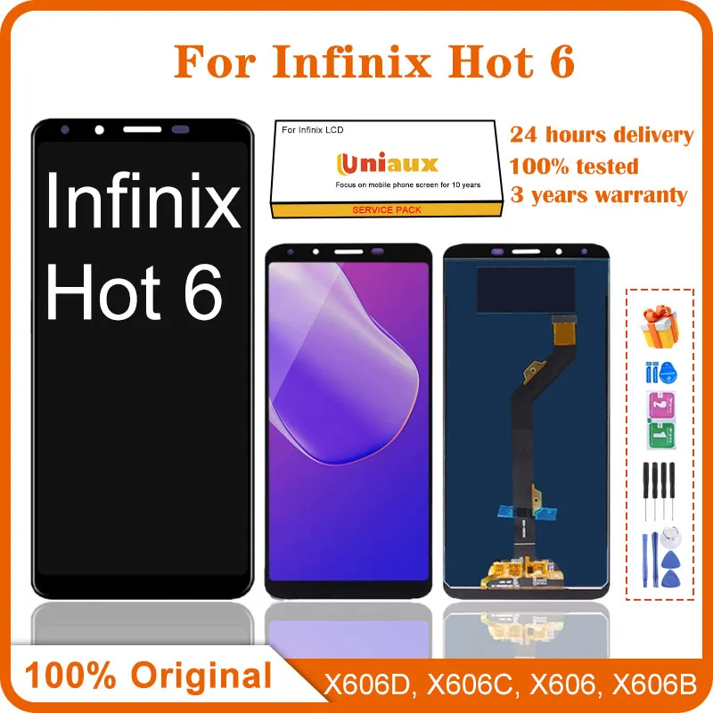 

For Infinix Hot 6 Mobile Phone LCD Screen Display assembly Touch Screen LCD Panel Replacement