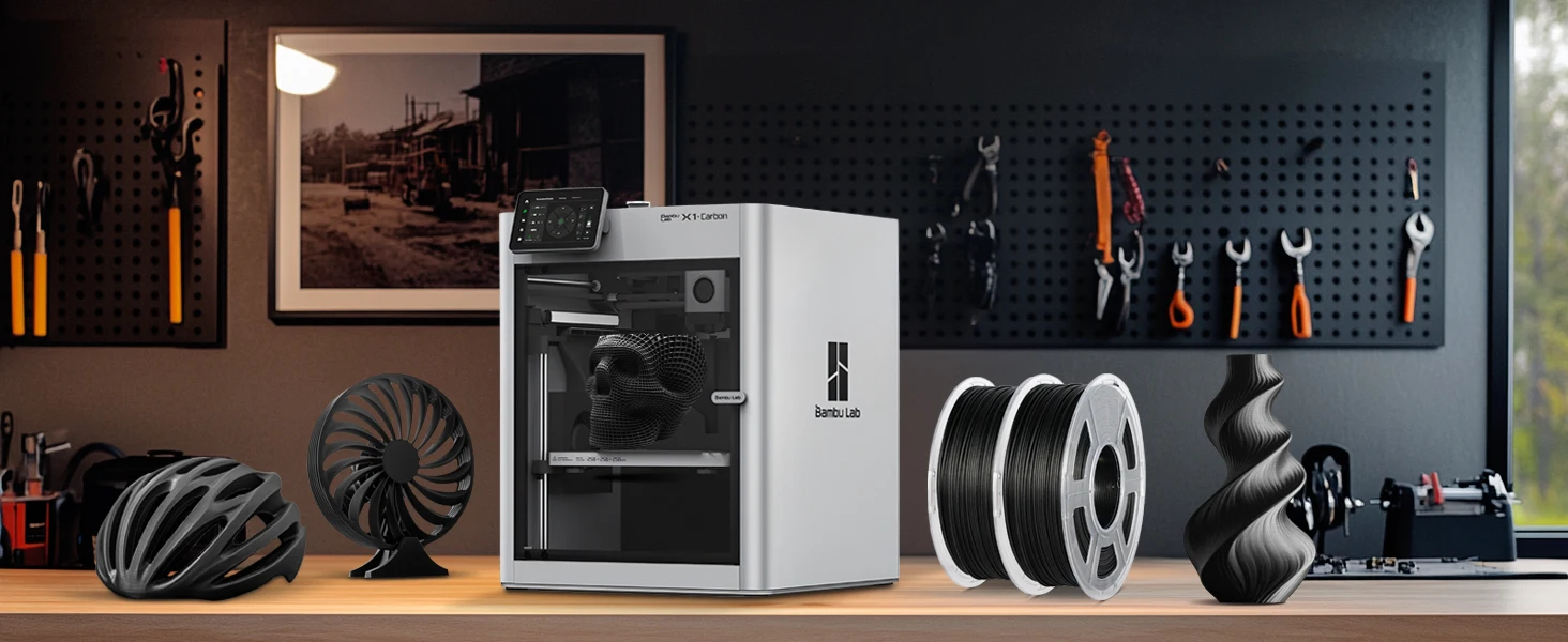 SUNLU 3 kg Easy-PA/PA6-CF/ PA12-CF Filament 1,75 mm 1 kg Spule Kohlefaser-strukturiertes Nylonfilament für Industrieteile und 3D-Drucker – Detail 19