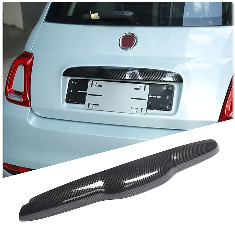 Voor Fiat 500 2010-2023 ABS Glossblack Auto Front embleem side trim strip Achterklep Handvat Decoratieve Strip Sticker Auto accessoires