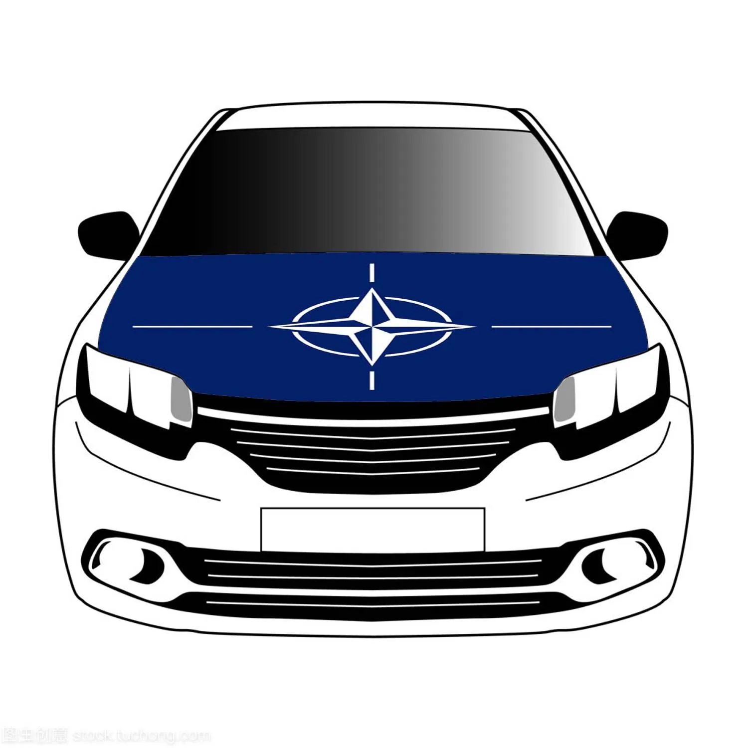 

NATO flag flags car Hood cover 3.3x5ft/5x7ft 100% polyester banner Digital Printing Activities festivals and car use