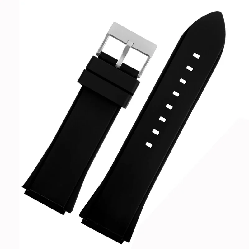 Silicone Watch Strap for Guess W0040g3 W0040g5 W0247g3 Waterproof Sweat-Proof Soft Comfortable Rubber Watchband Accessories 22mm