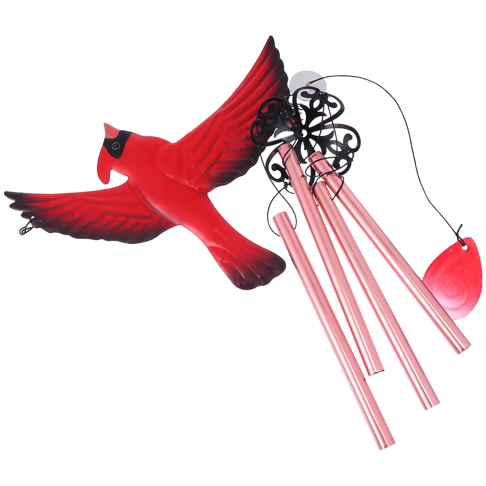 1Pcs Exquisite Bird Design Iron Wind Chime Pendant Wall Hanging Decor for Door Window Garden Home Office Melodious Mood Relief