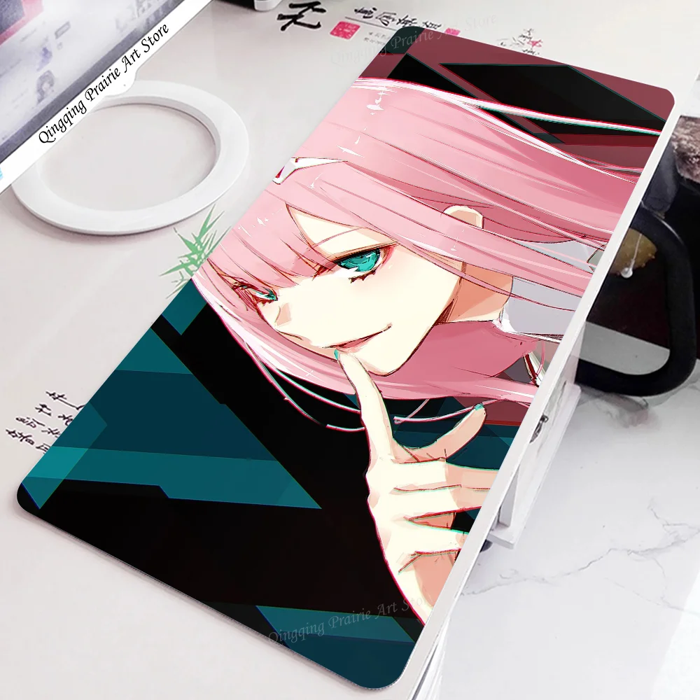 Zero Two Darling In The Franxx Mousepad XXL RGB Gaming Mouse Pads HD Gamer Accessories Large LED