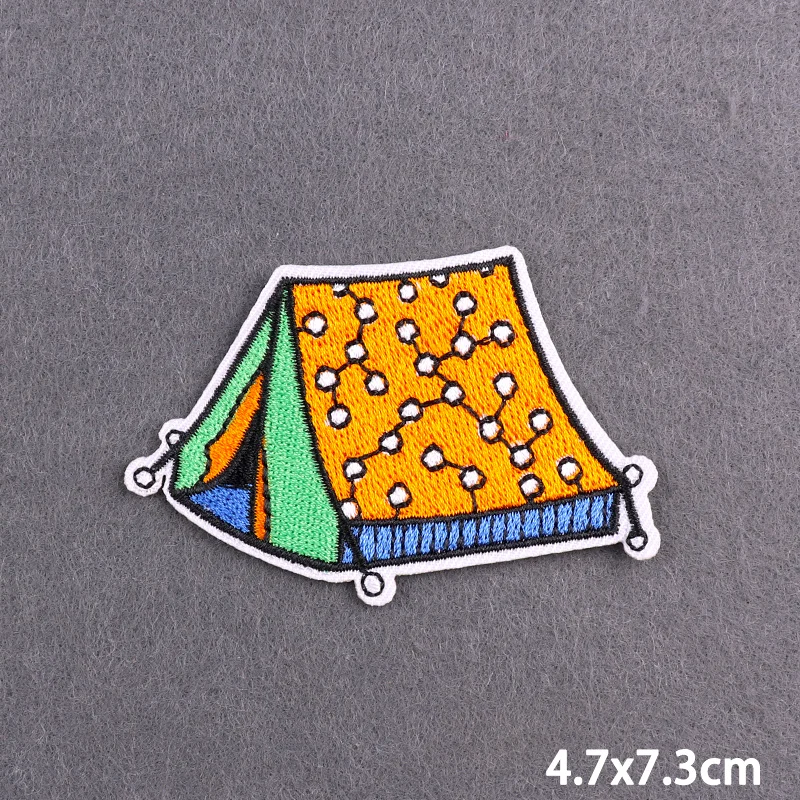 Outdoor-Abenteuer Aufbügelbare Stickerei-Patches für Kleidung, Wandern, Camping, Hochwertige Thermoadhäsive Aufnäher für Kleidung – Detail 16