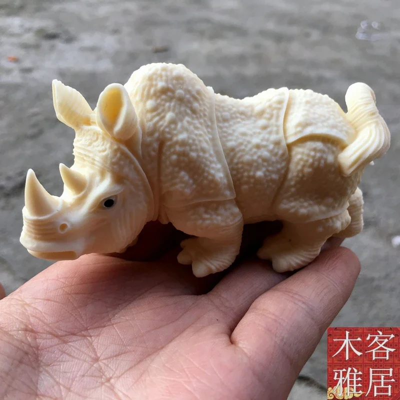 

Delicate Ivory Fruit Carving Crafts Animal Rhinoceros decoration furnishing articles