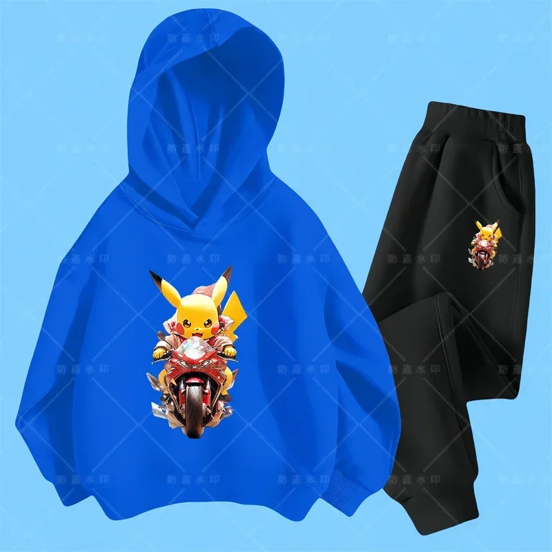 Children's Marios Hoodie Set Pokemon Sweatshirt Long Sleeve Children's Boys/Girls Set Cool Kids Sonic Hooded