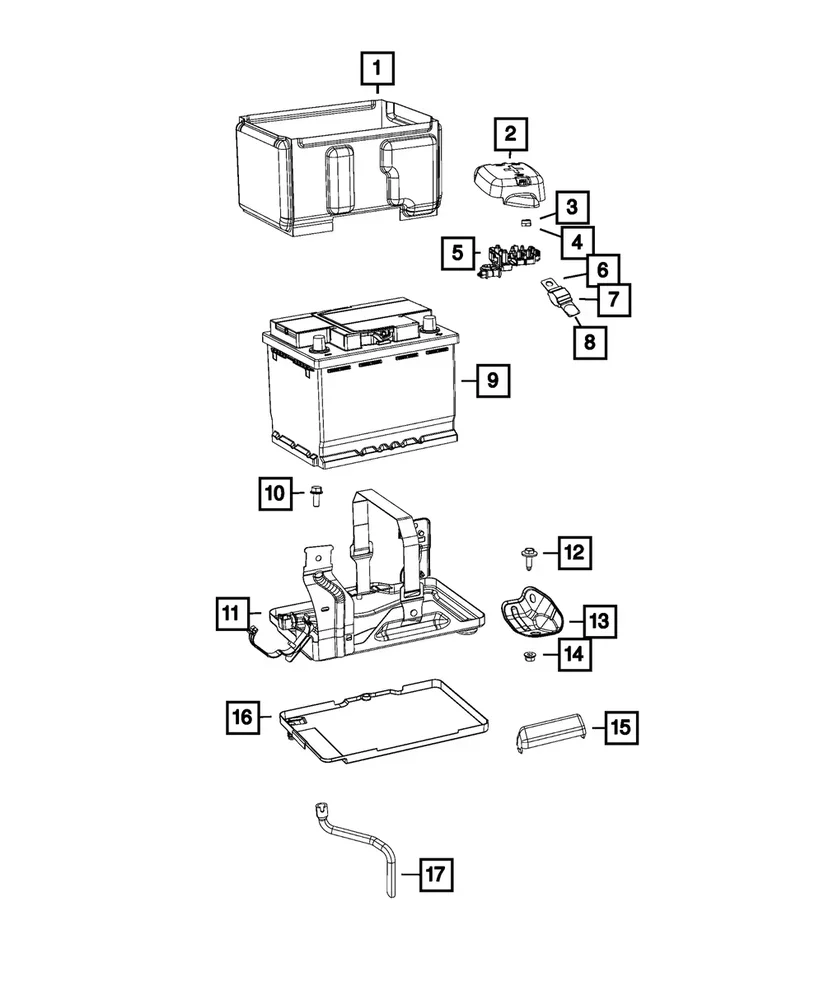 Fit for Compass, ProMaster City, RENEGADE 2017-2022 Battery Cover 68402933AA