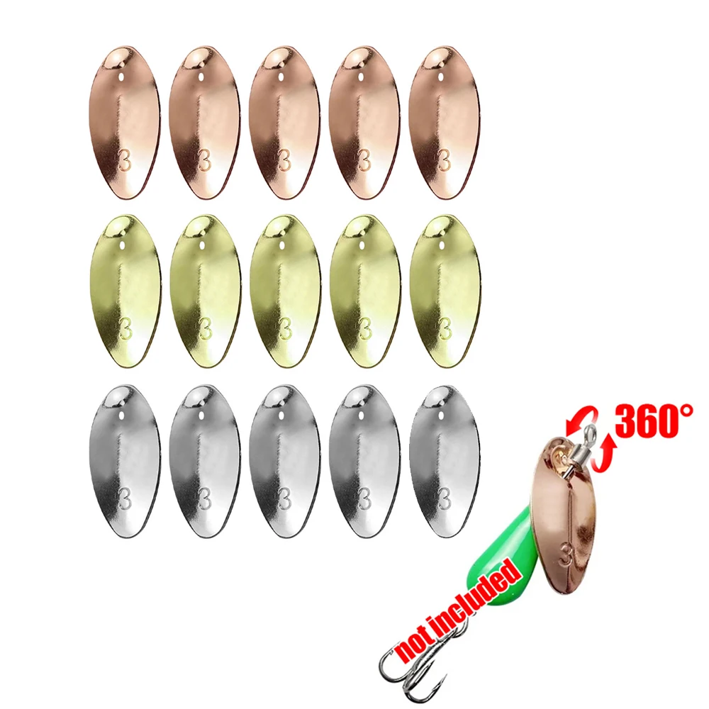 

20pcs/lot Fishing Lures Spinner Sequins DIY Spoon Blades Smooth Bait Wobbler Rings Copper High Brightness Sequins Accessories