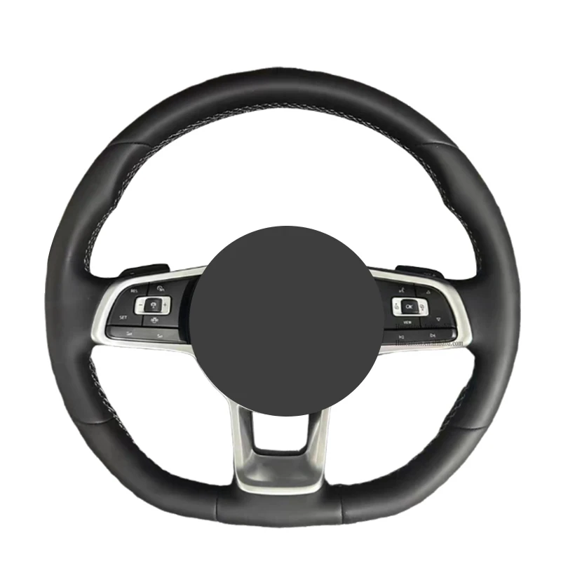

Новое заводское гладкое кожаное колесо для Volkswagen R-line Passat Golf Jetta Tiguan Polo Bora Arteon 2010-2025, автомобильное рулевое колесо