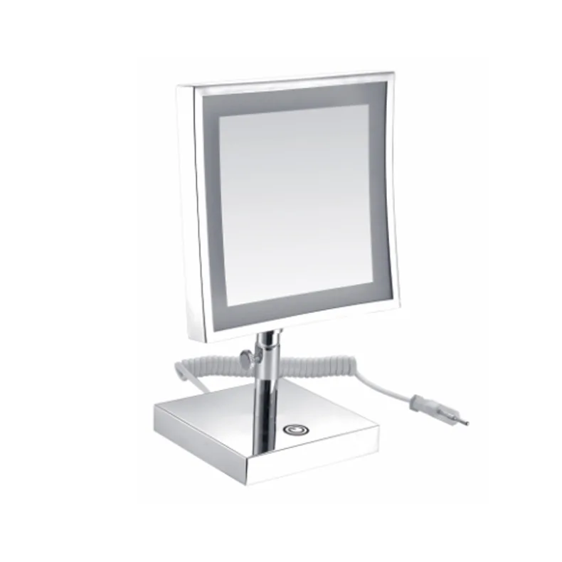 Desktop makeup mirror single-sided vanity bathroom beauty mirror 3x magnification  led mirror bathroom  espejo con aumento