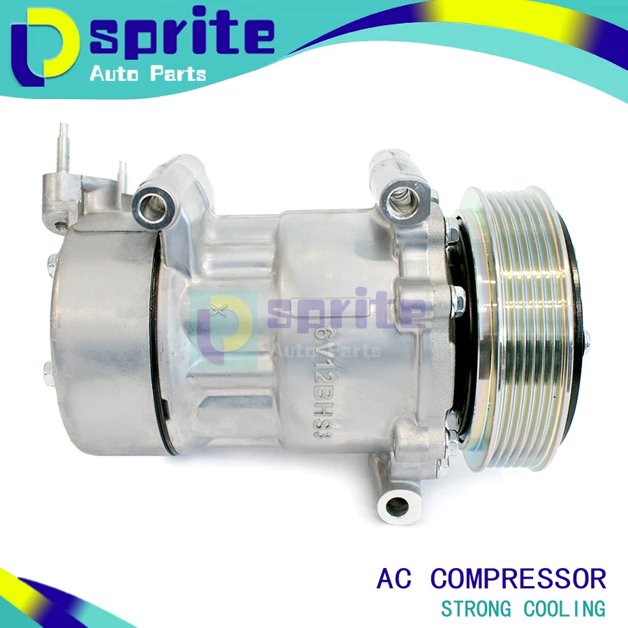 SD6V12 CAR AC COMPRESSOR For Citroen Fiat Peugeot 206 307 9800822280 6453XJ 6453QG 6453QE 6453QH 1450 1908