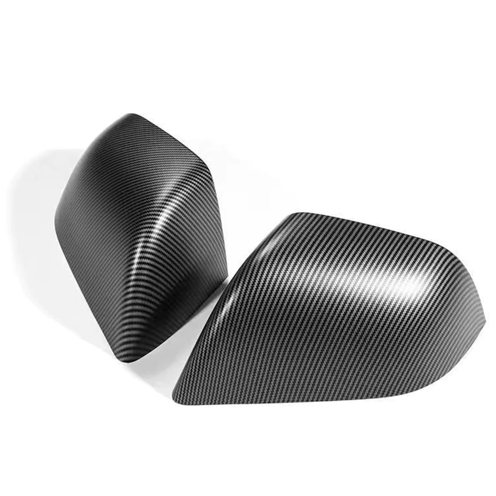 

​2PCS Side Mirror Covers For Newest Tesla Model 3+ 2024 Highland ABS Carbon Fiber Rearviews Mirror Cap Passenger And Drive Side