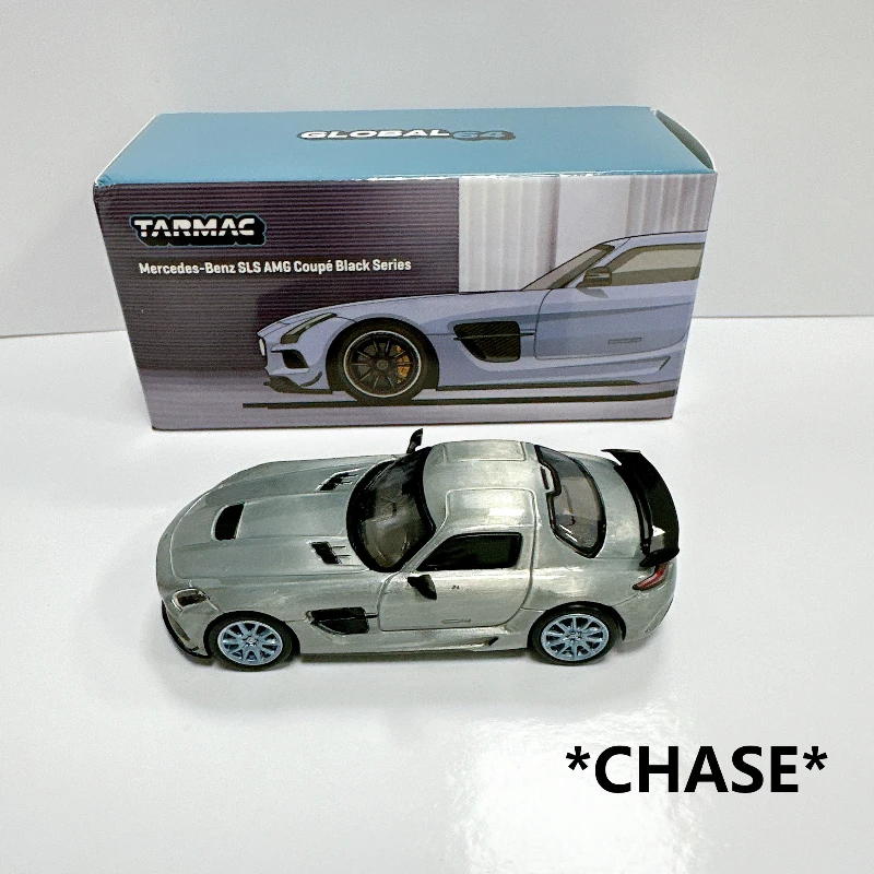 

TW *CHASE* 1:64 Mercedes Benz SLS AMG Coupe Black Series Matte Blue Литая под давлением модель автомобиля Коллекция миниатюрных игрушек Tarmac Works