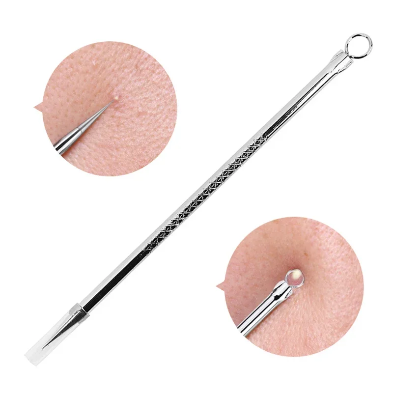 8cm Blackhead Comedone Acne Pimple Blemish Extractor Remover Stainless Steel Needles Remove Tools Face Skin Care Pore Cleaner