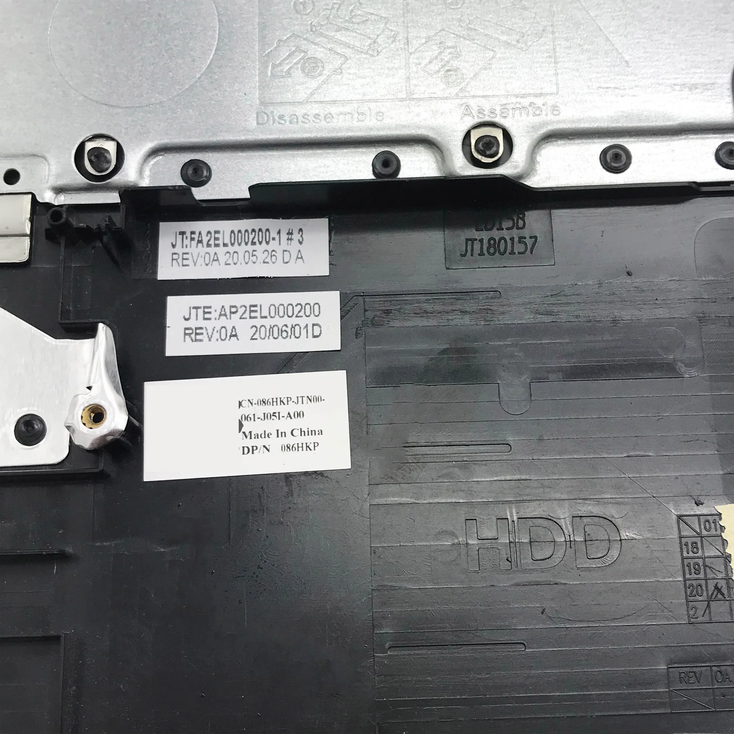 New For DELL Vostro 15-3000 V3590 V3591 Series Plastic Laptop LCD Back Cover Front Bezel Hinges Screen Back Cover Frame Bezel