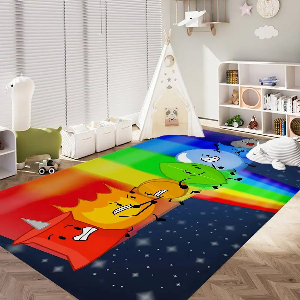 Animation Game B-Bfdi B-Battle For D-Dream I-Island Door Mat Washable Non-Slip Living Room Sofa Chairs Area Mat Kitchen Doormat