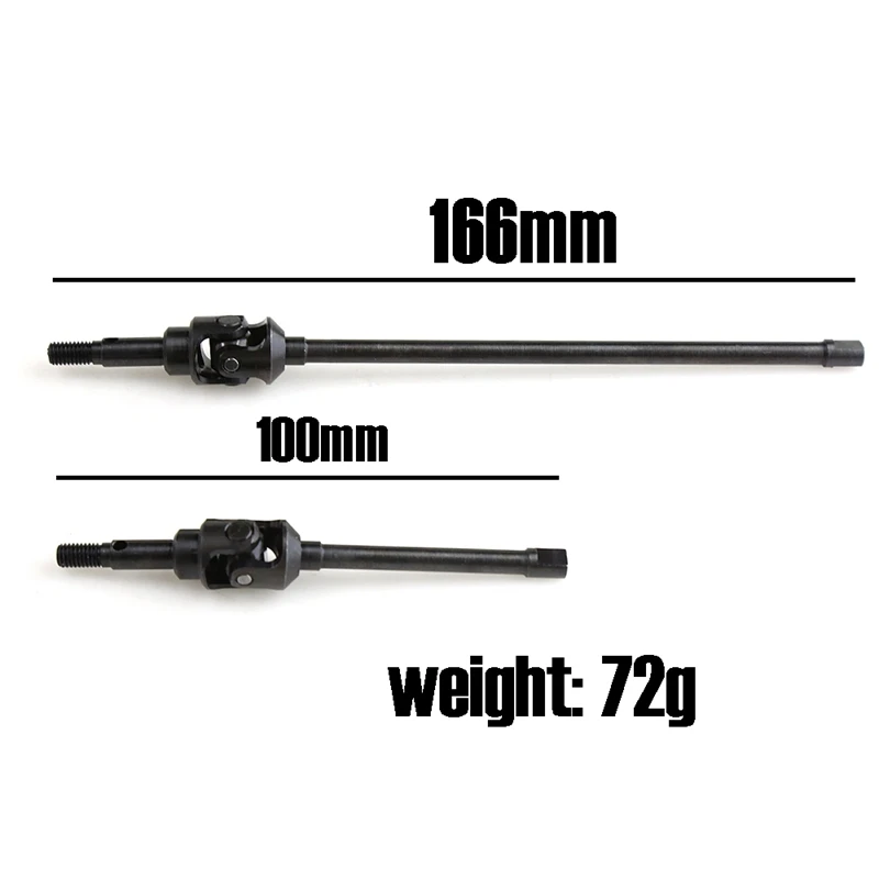 2Pcs Metal AR14B Universal Axle Set Front CVD Drive Shaft For 1/10 RC Cralwer Axial RBX10 Ryft Rock Bouncer Upgrade