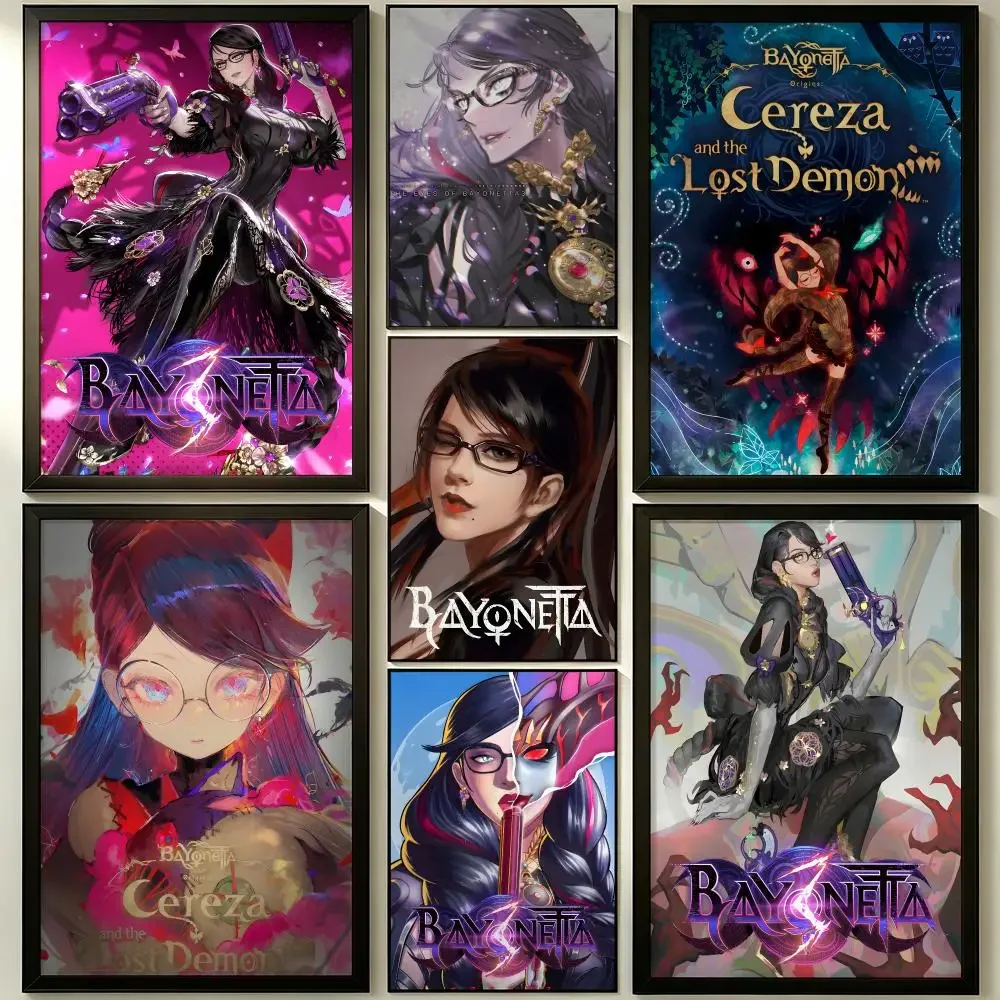 Bayonetta Cool Video Game Action Self-Adhesive Poster Peel and Stick Waterproof Removable HD Print for Dorm Room Bedroom Decor