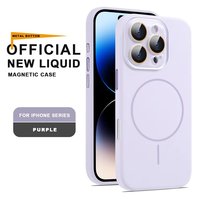 Glass Lens Film Protector Magnetic Phone Case For iPhone 16 15 14 Plus 12 11 13 16 Pro Max Official Liquid Silicon Magsafe Cover