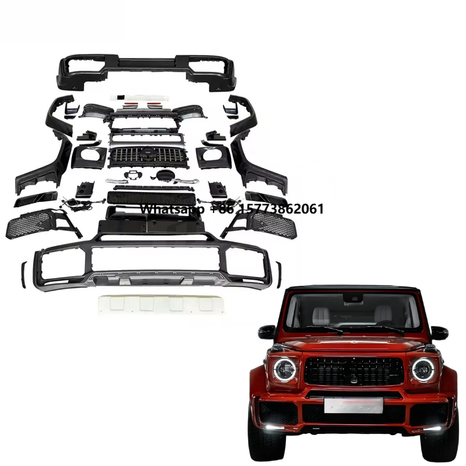 

Widestar Body Kit for W463A W464 G500 G550 G63 Upgrade B Style Front Rear Bumper Grill Fender Flares New