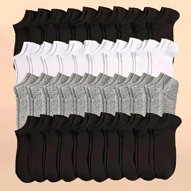 20/40 Pairs of Ultra-Comfortable Ankle Socks - Super Soft, Lightweight, and Breathable for Everyday Wear - Vibrant Wild Solid Co